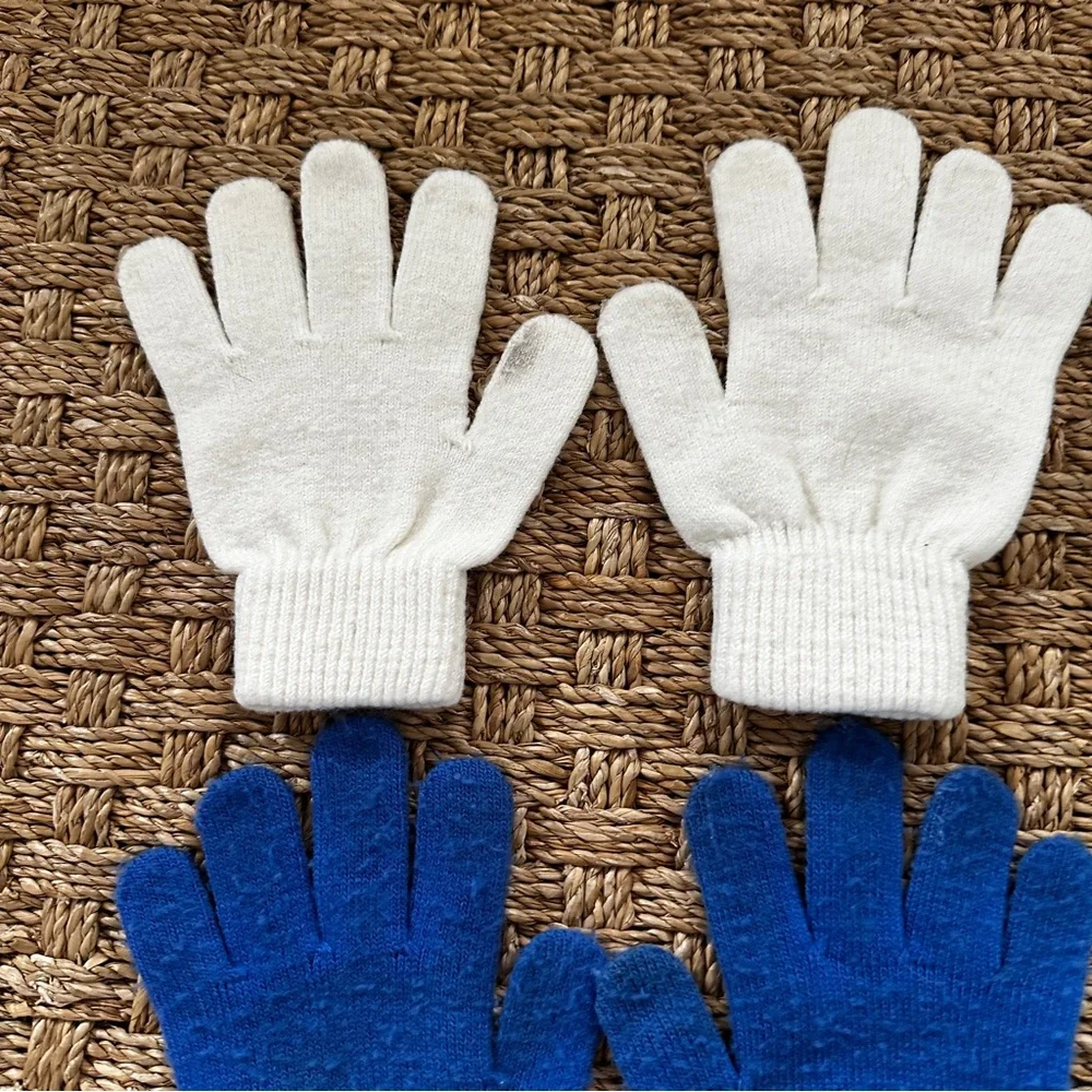 Kids Colorful Knit Gloves Set